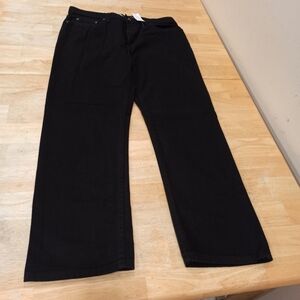 George Mens 34X30 Regular Straight Black Wash Jeans NWT